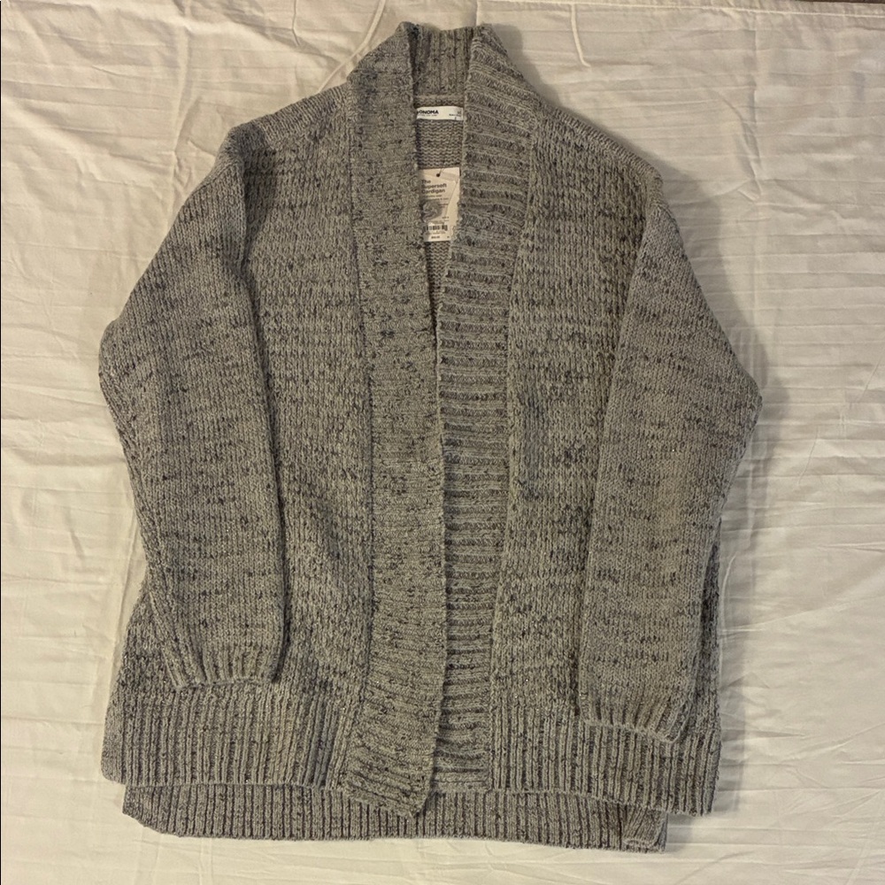 Sonoma Gray Women's Cardigan Sweater Medium